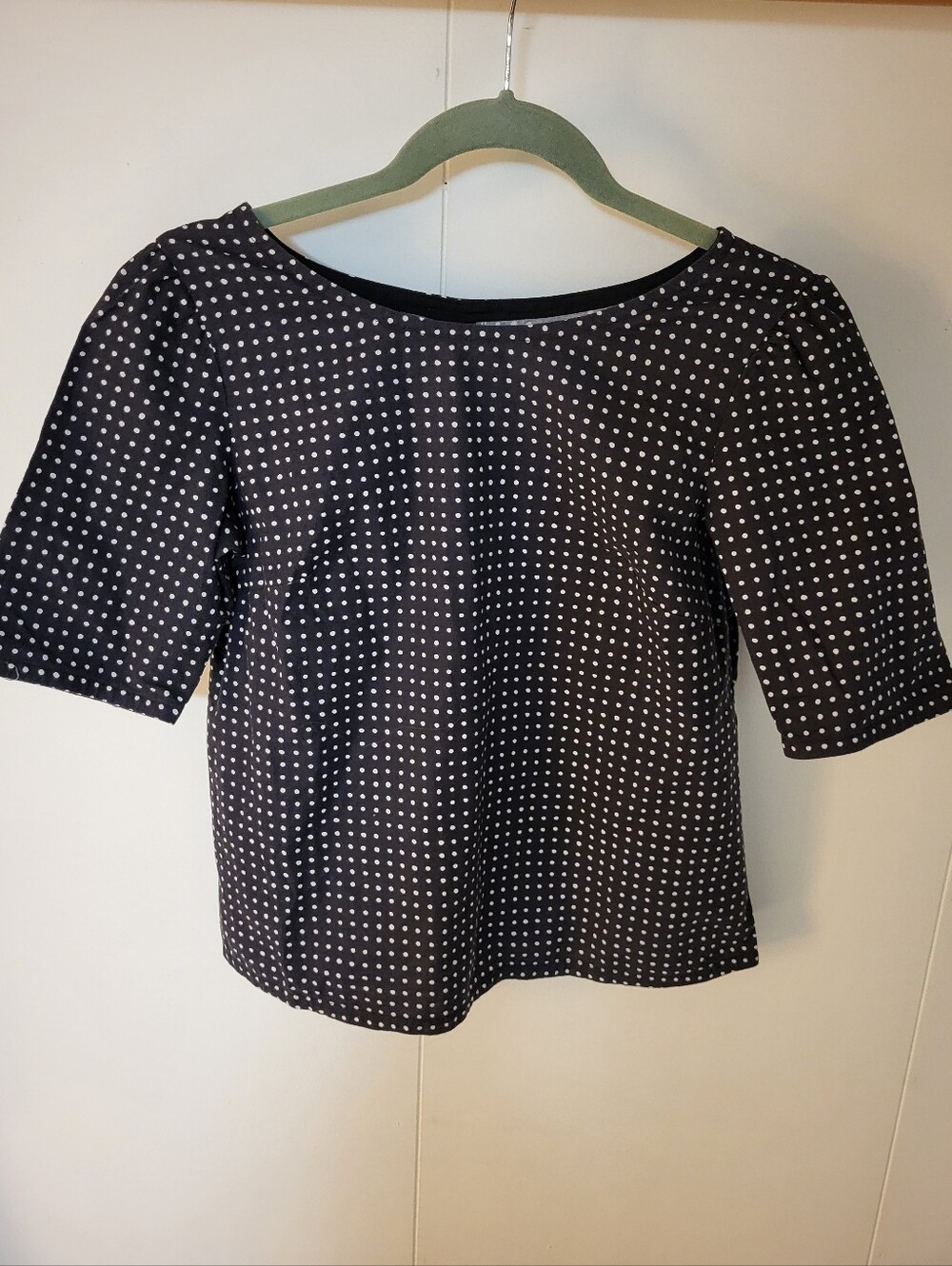 Women's Polka Dot Short Sleeve Top